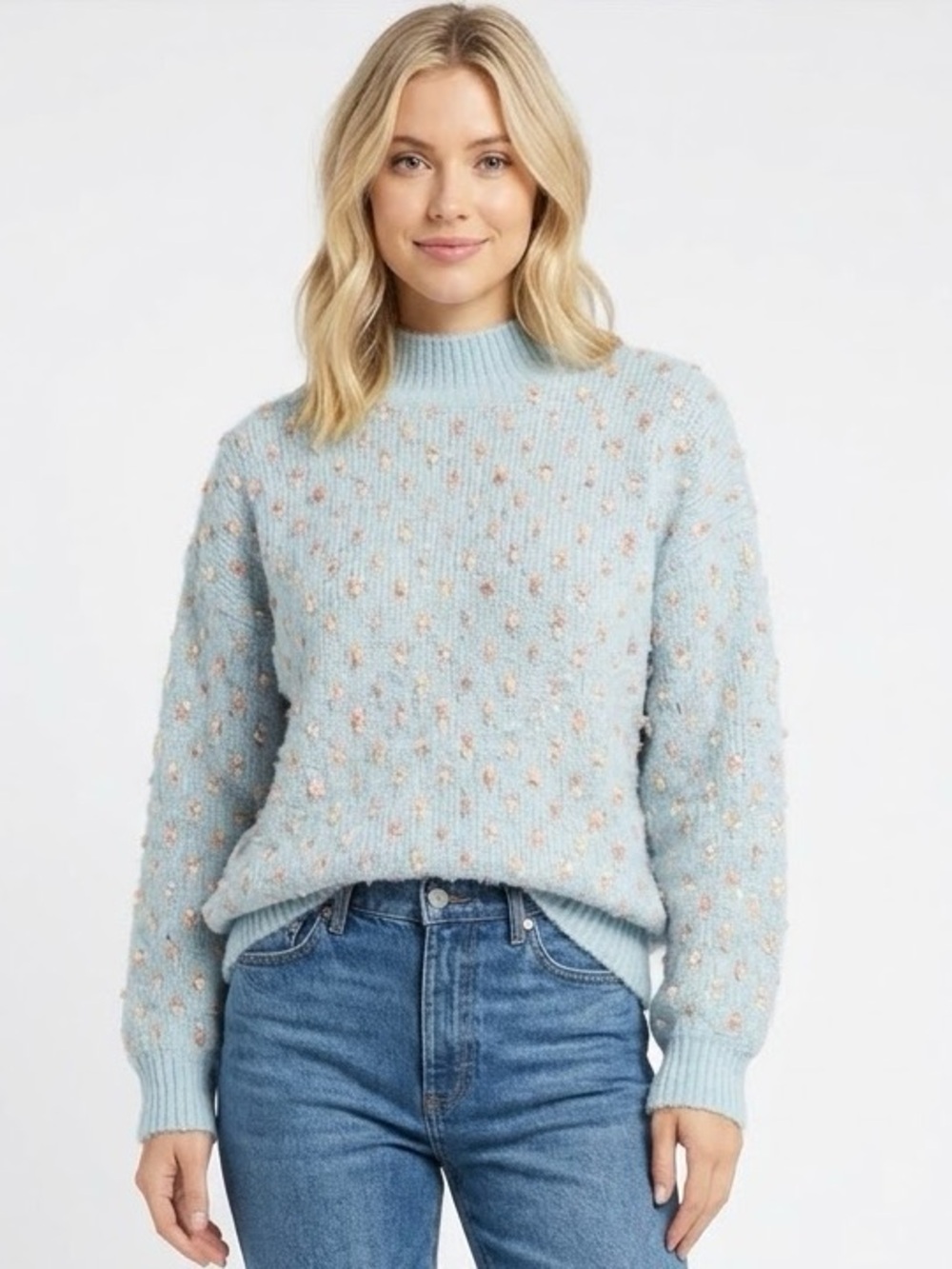 Vine and love blue sweater size large